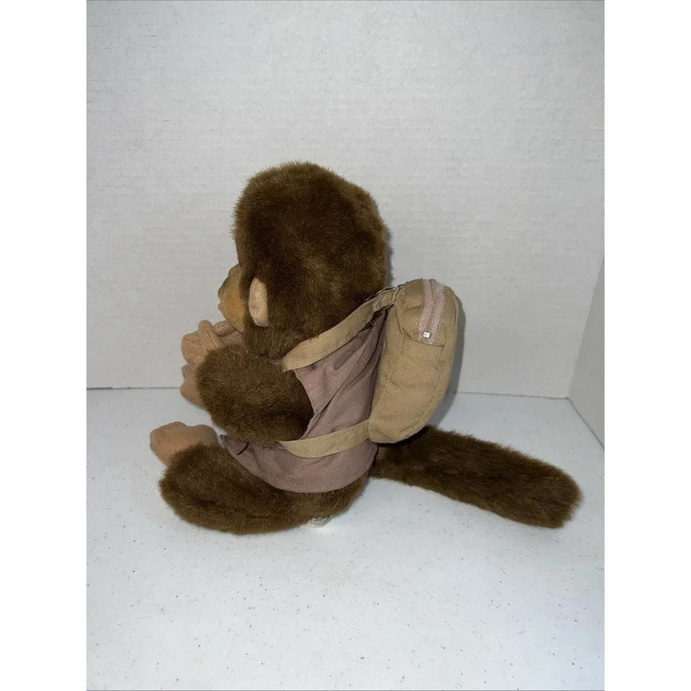 Vtg Hosing 1994 The Tiny Chimp Puppet - Poki Monkey With Backpack 10